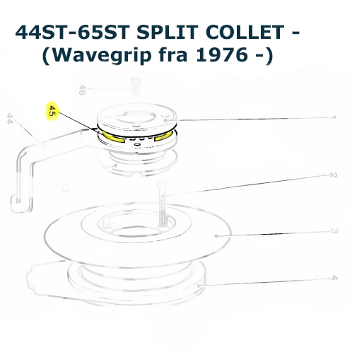 44ST-65ST SPLIT COLLET - (Wavegrip fra 1976 -)